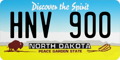 ND license plate HNV900