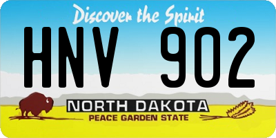 ND license plate HNV902