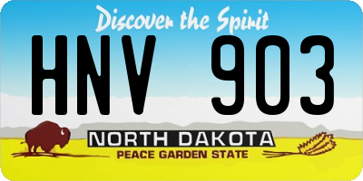 ND license plate HNV903