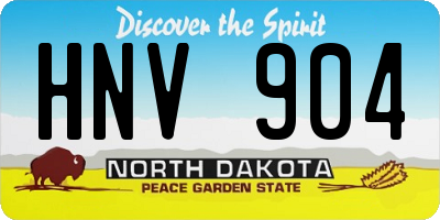 ND license plate HNV904