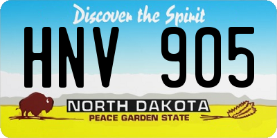 ND license plate HNV905