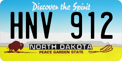 ND license plate HNV912