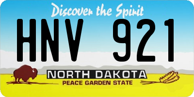 ND license plate HNV921