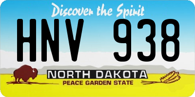 ND license plate HNV938