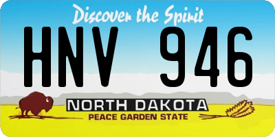 ND license plate HNV946