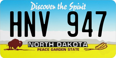ND license plate HNV947