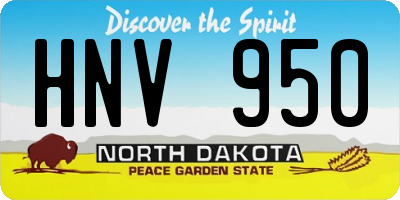 ND license plate HNV950