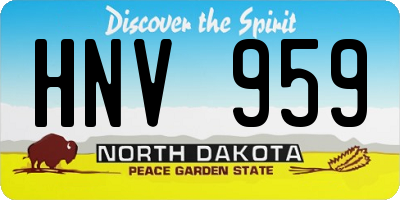 ND license plate HNV959