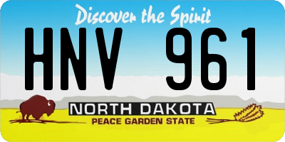 ND license plate HNV961