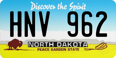 ND license plate HNV962