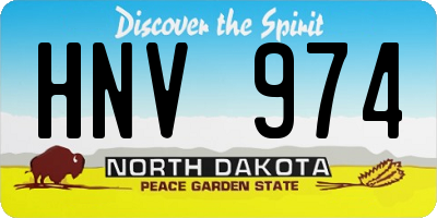 ND license plate HNV974
