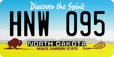 ND license plate HNW095