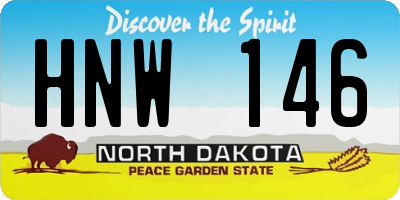 ND license plate HNW146