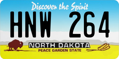 ND license plate HNW264