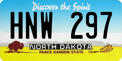 ND license plate HNW297