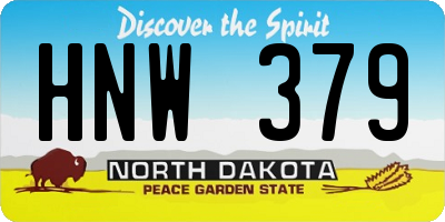 ND license plate HNW379