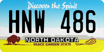 ND license plate HNW486