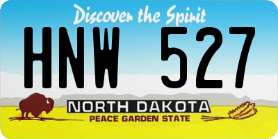 ND license plate HNW527