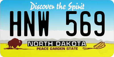 ND license plate HNW569
