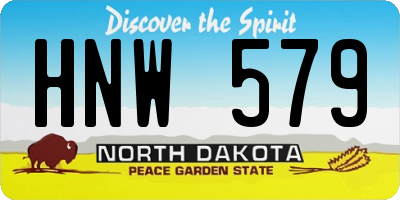 ND license plate HNW579