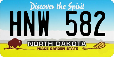ND license plate HNW582