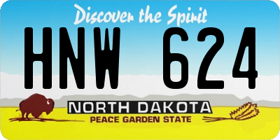 ND license plate HNW624