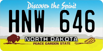 ND license plate HNW646