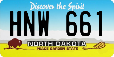 ND license plate HNW661