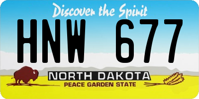 ND license plate HNW677