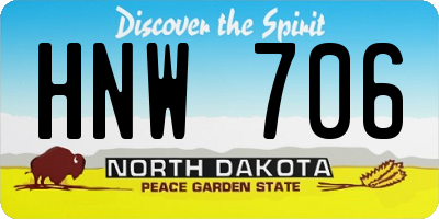 ND license plate HNW706