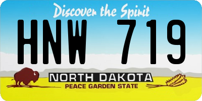 ND license plate HNW719