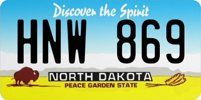 ND license plate HNW869