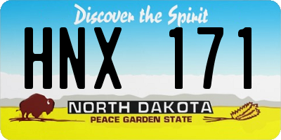 ND license plate HNX171