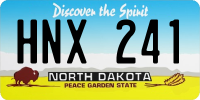 ND license plate HNX241