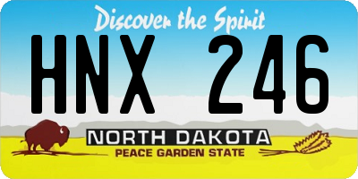 ND license plate HNX246