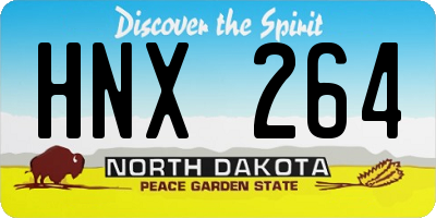ND license plate HNX264