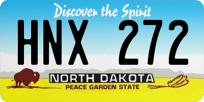 ND license plate HNX272