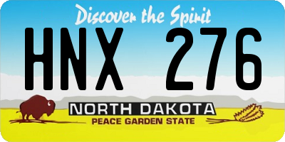 ND license plate HNX276
