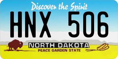ND license plate HNX506