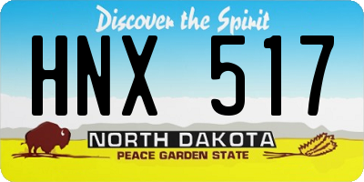 ND license plate HNX517