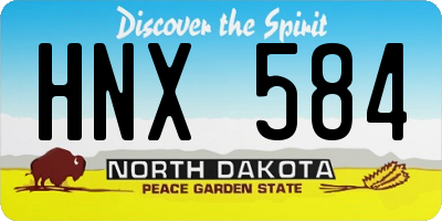 ND license plate HNX584
