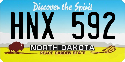 ND license plate HNX592