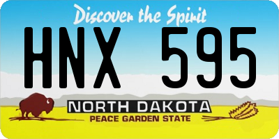 ND license plate HNX595
