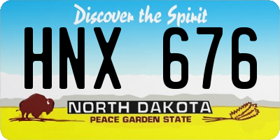 ND license plate HNX676