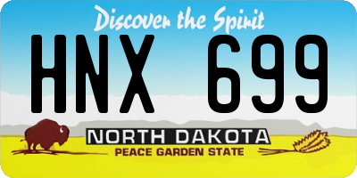 ND license plate HNX699