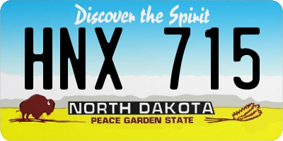 ND license plate HNX715