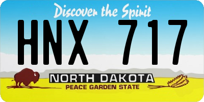 ND license plate HNX717