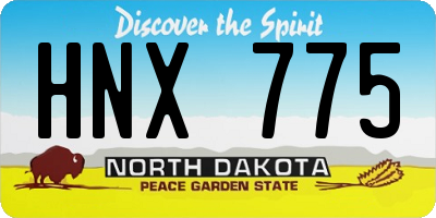 ND license plate HNX775