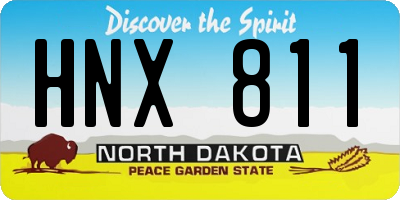 ND license plate HNX811