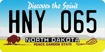 ND license plate HNY065